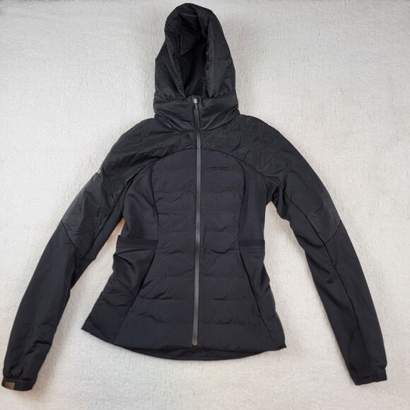 lululemon athletica Jackets & Blazers - EUC Lululemon Down For It All Jacket Running 700 Fill Black Size 8 W4BK0S